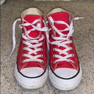 Red High top Converse